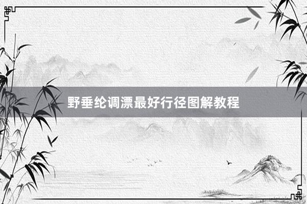 野垂纶调漂最好行径图解教程